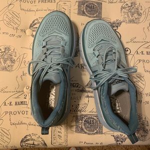 Hoka running/walking shoes.